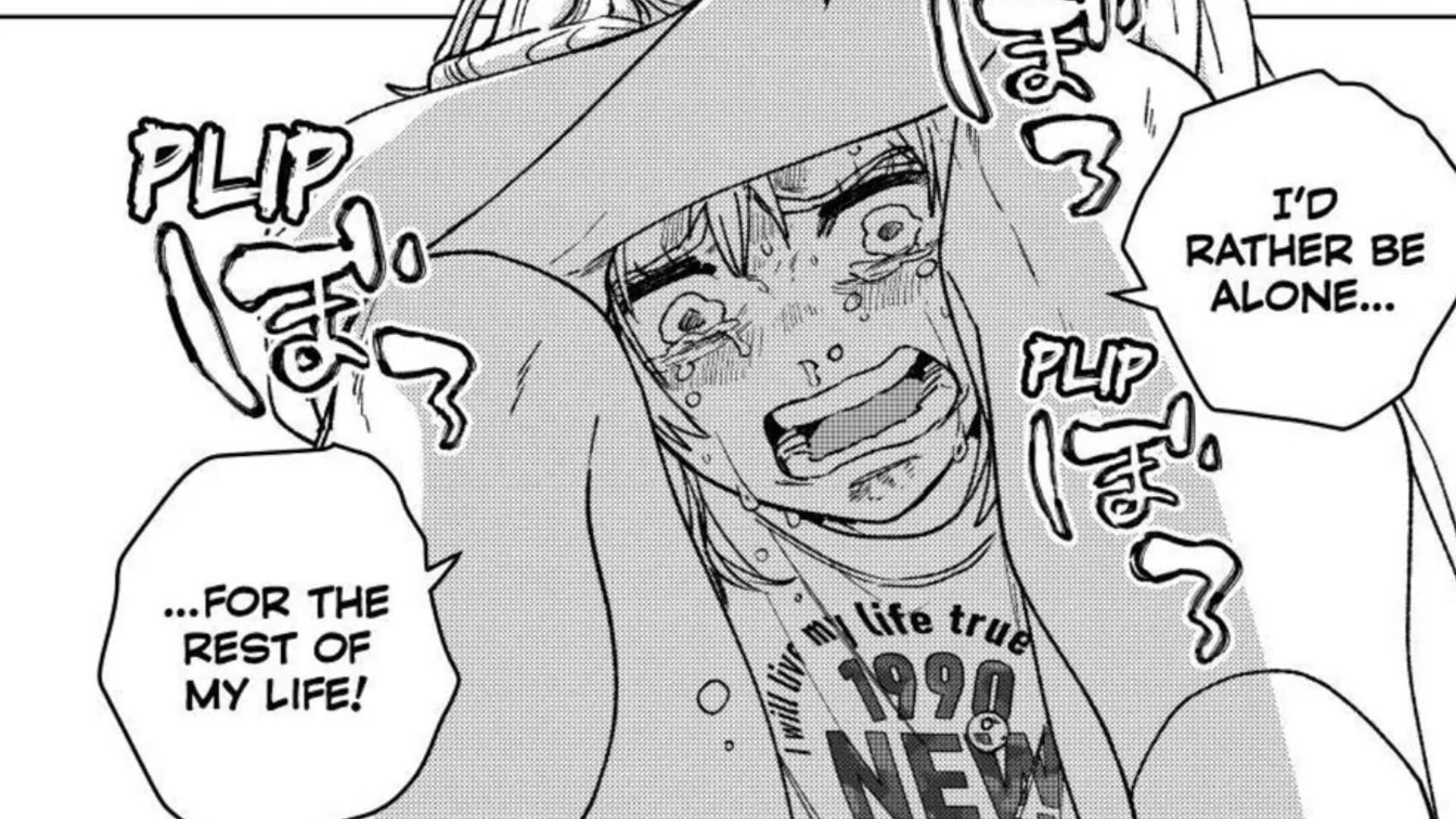 Natsuki starts crying in Wind Breaker chapter 184 (Image via Clover Works)